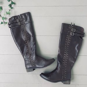 Dark Brown Tall Riding Boots